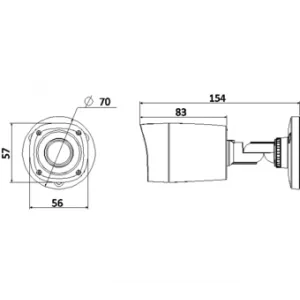 Видеокамера DAHUA DH-HAC-HFW1000RP-0280B Видеокамера DAHUA DH-HAC-HFW1000RP-0280B